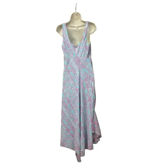 DVF Diane von Furstenberg Talia Tank Midi Dress In Sea Python Crest print, Sz. 6 - Picture 11 of 13